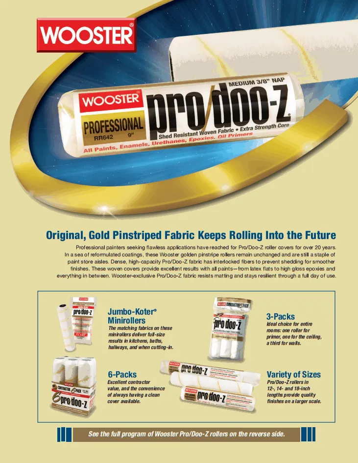 115mm x 13mm Wooster Jumbo-Koter Pro Doo-z Mini Roller Sleeves