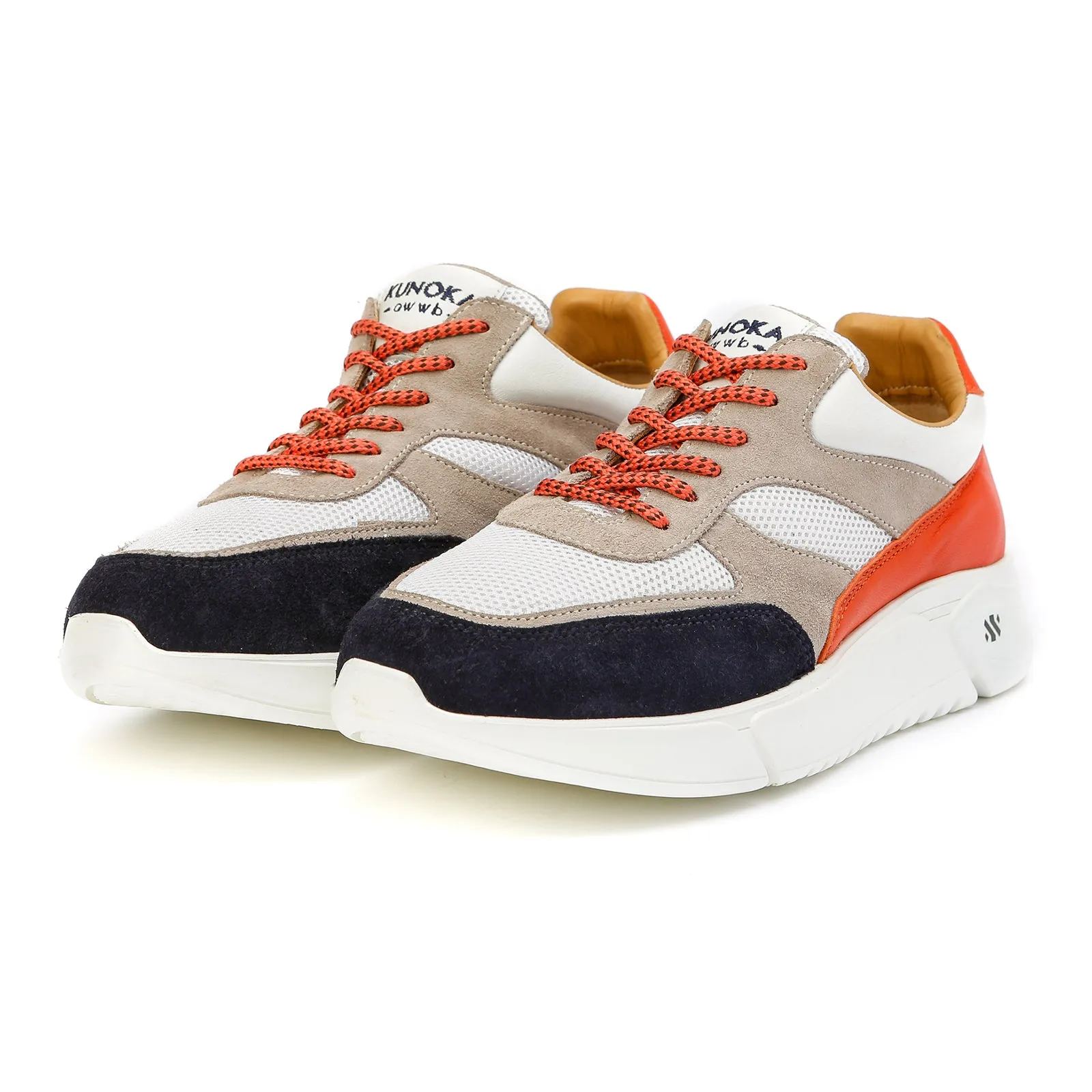 ARI platform sneaker - blue nose orange back