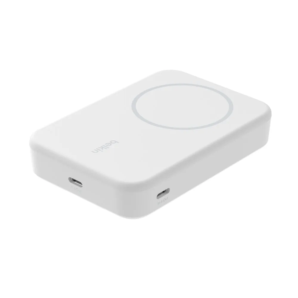 BELKIN Powerbank Qi2 Wireless 10K Kick Stand White