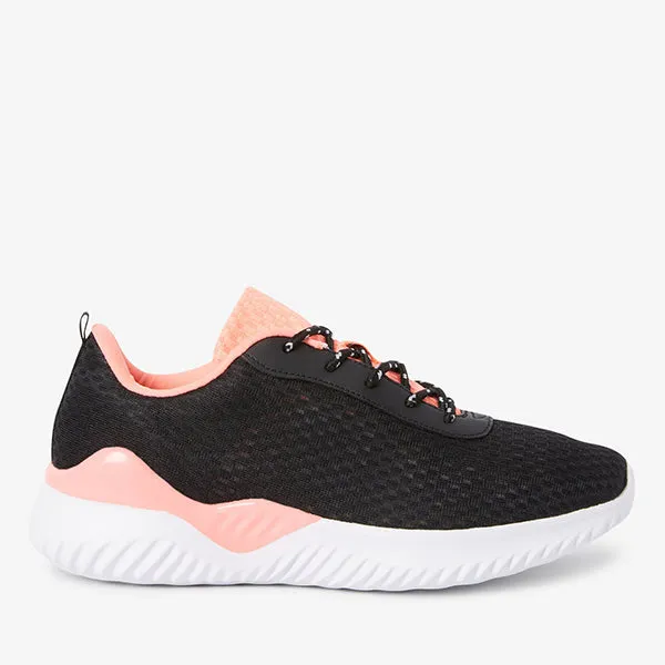 Black/Coral Active Sports Trainers