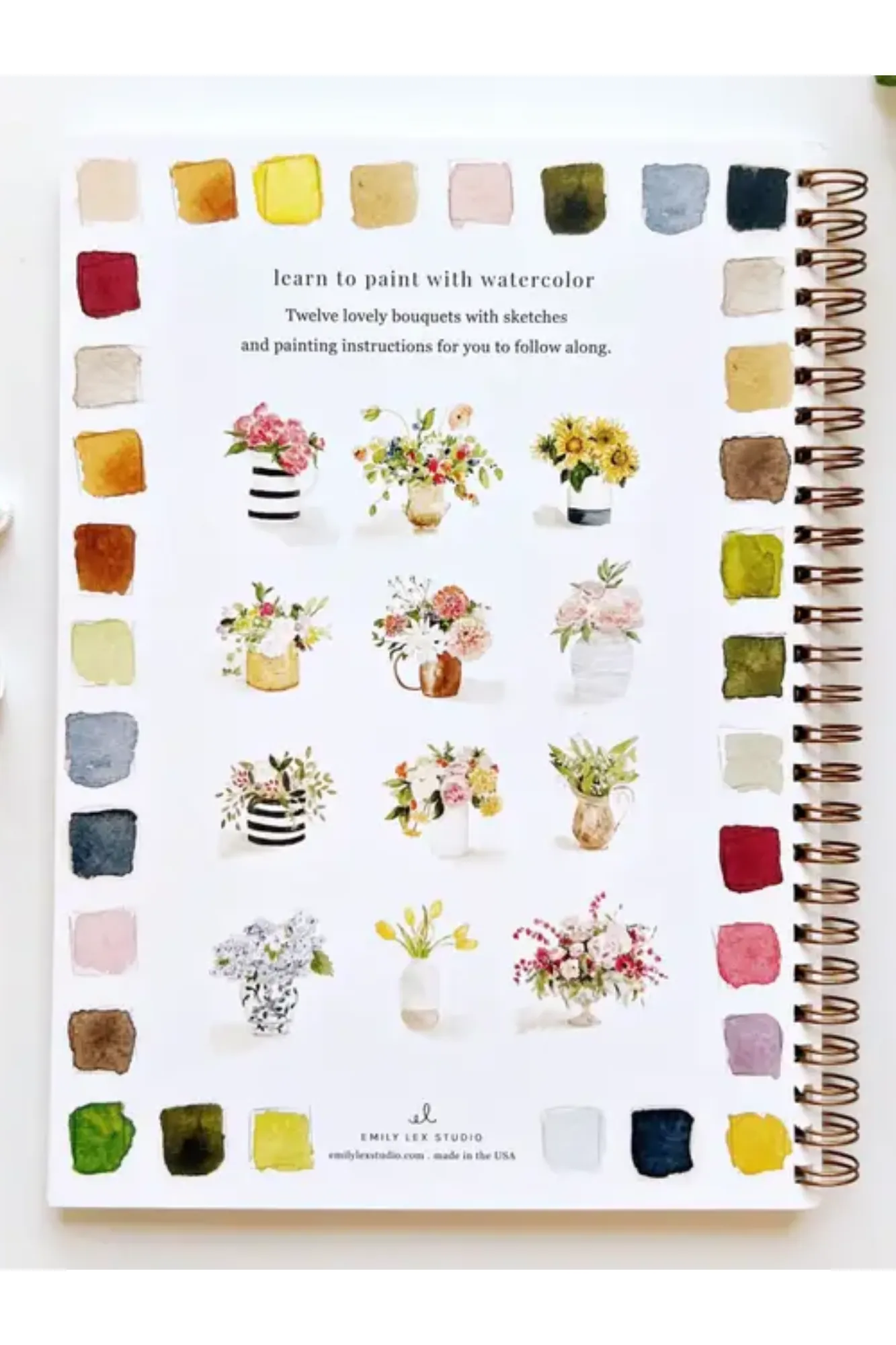 Bouquets Watercolor Workbook