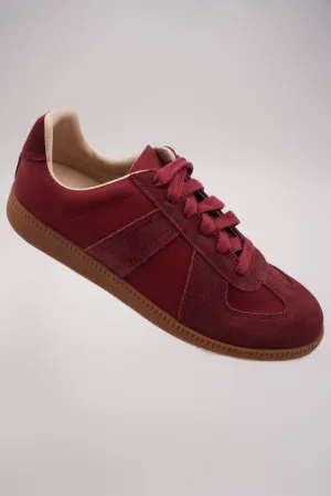 Burgundy Sneakers.