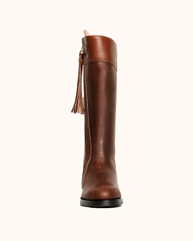 Classic Spanish Riding Boots Flat Sole