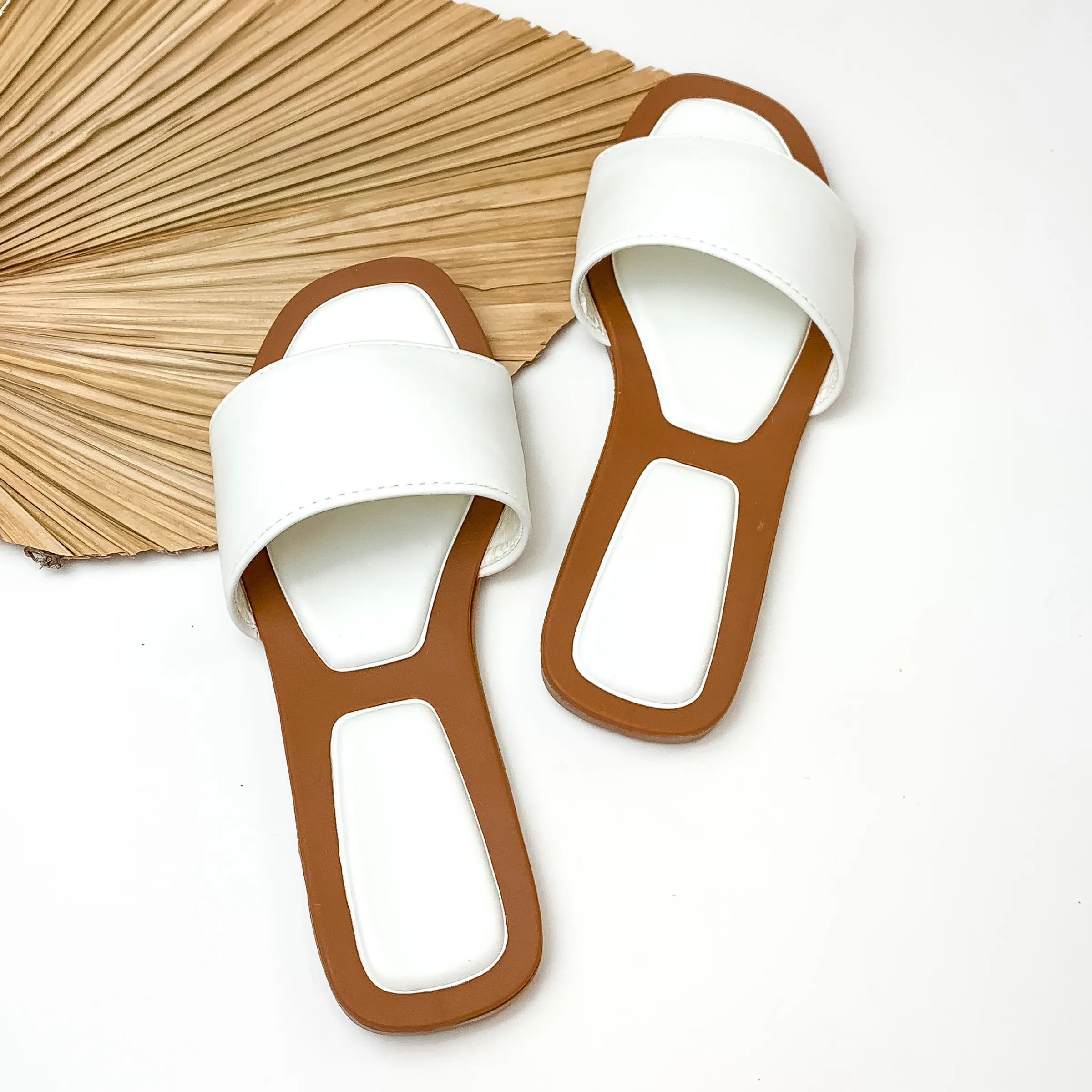 Craving Summer Slide On Sandals in White