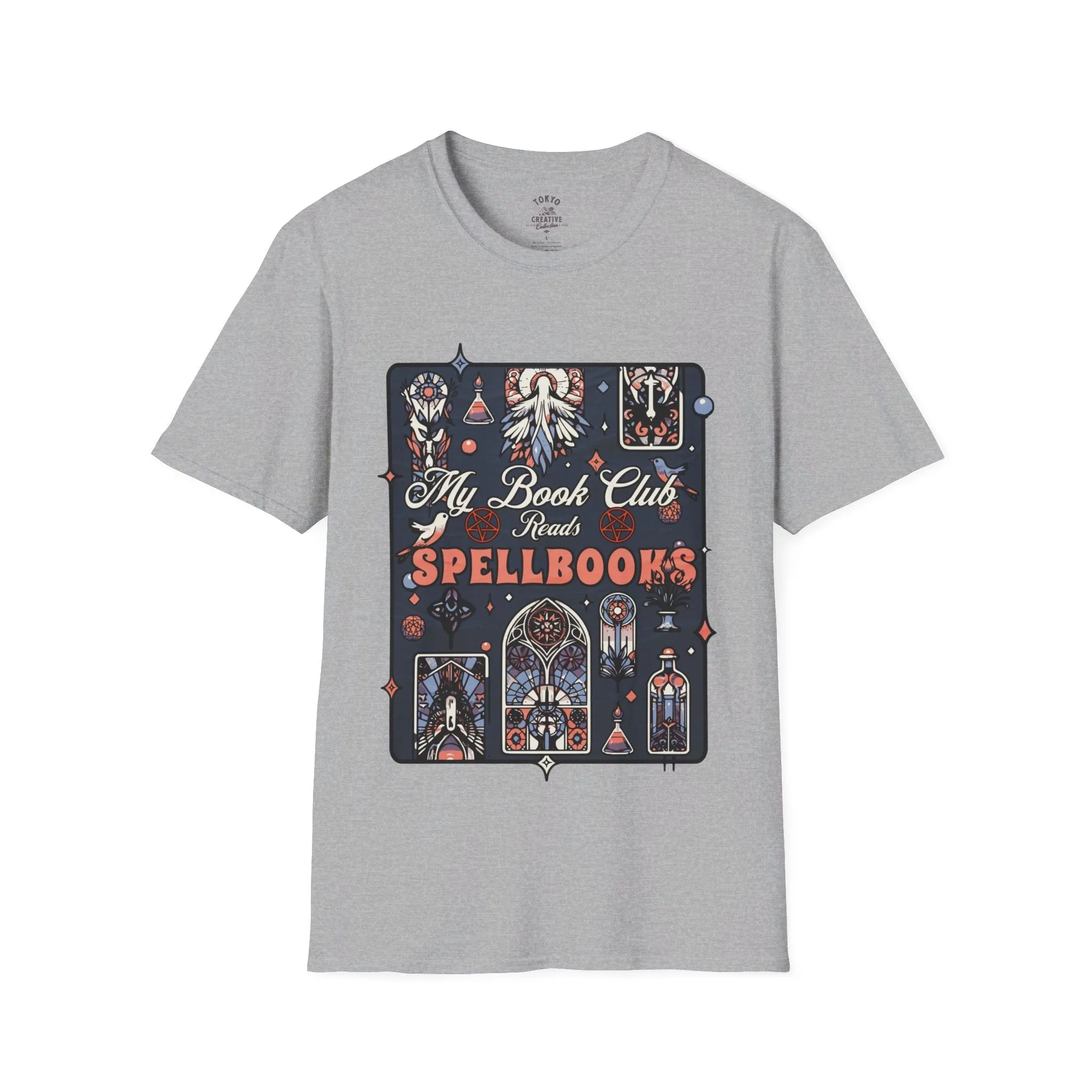 Enchanted Readers Club - Ornate 'My Book Club Reads Spell Books' Fantasy Tee