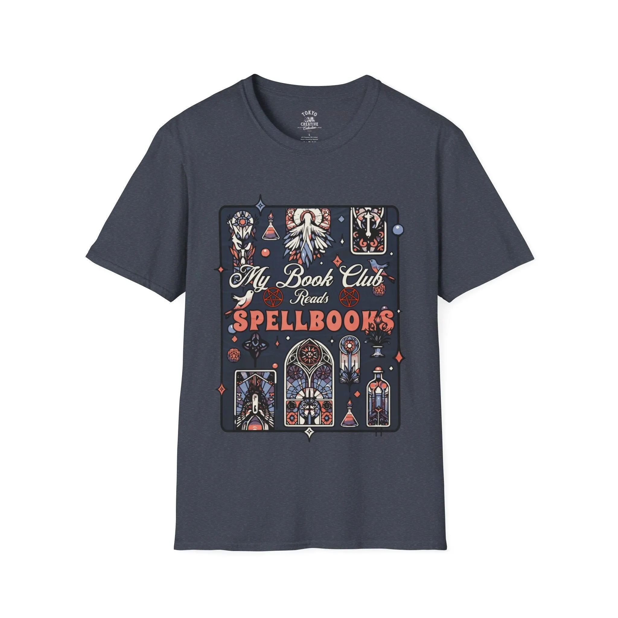 Enchanted Readers Club - Ornate 'My Book Club Reads Spell Books' Fantasy Tee