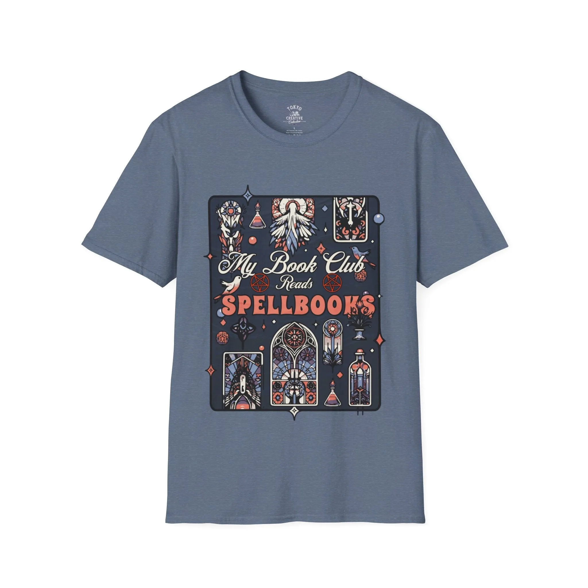 Enchanted Readers Club - Ornate 'My Book Club Reads Spell Books' Fantasy Tee