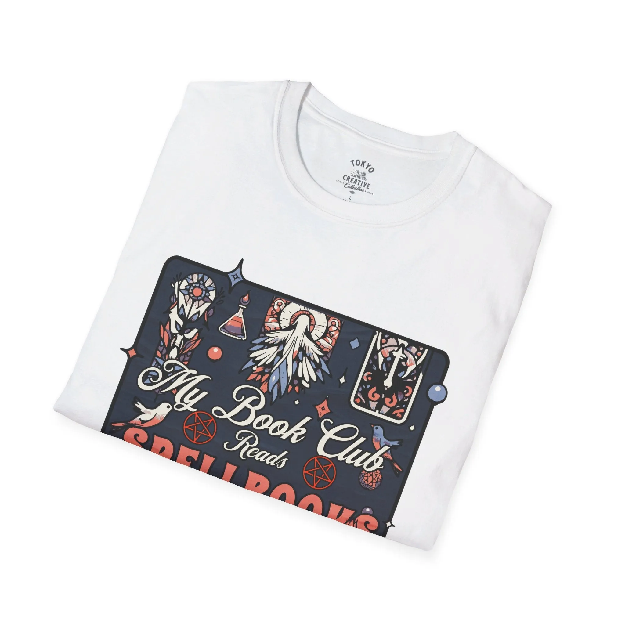 Enchanted Readers Club - Ornate 'My Book Club Reads Spell Books' Fantasy Tee
