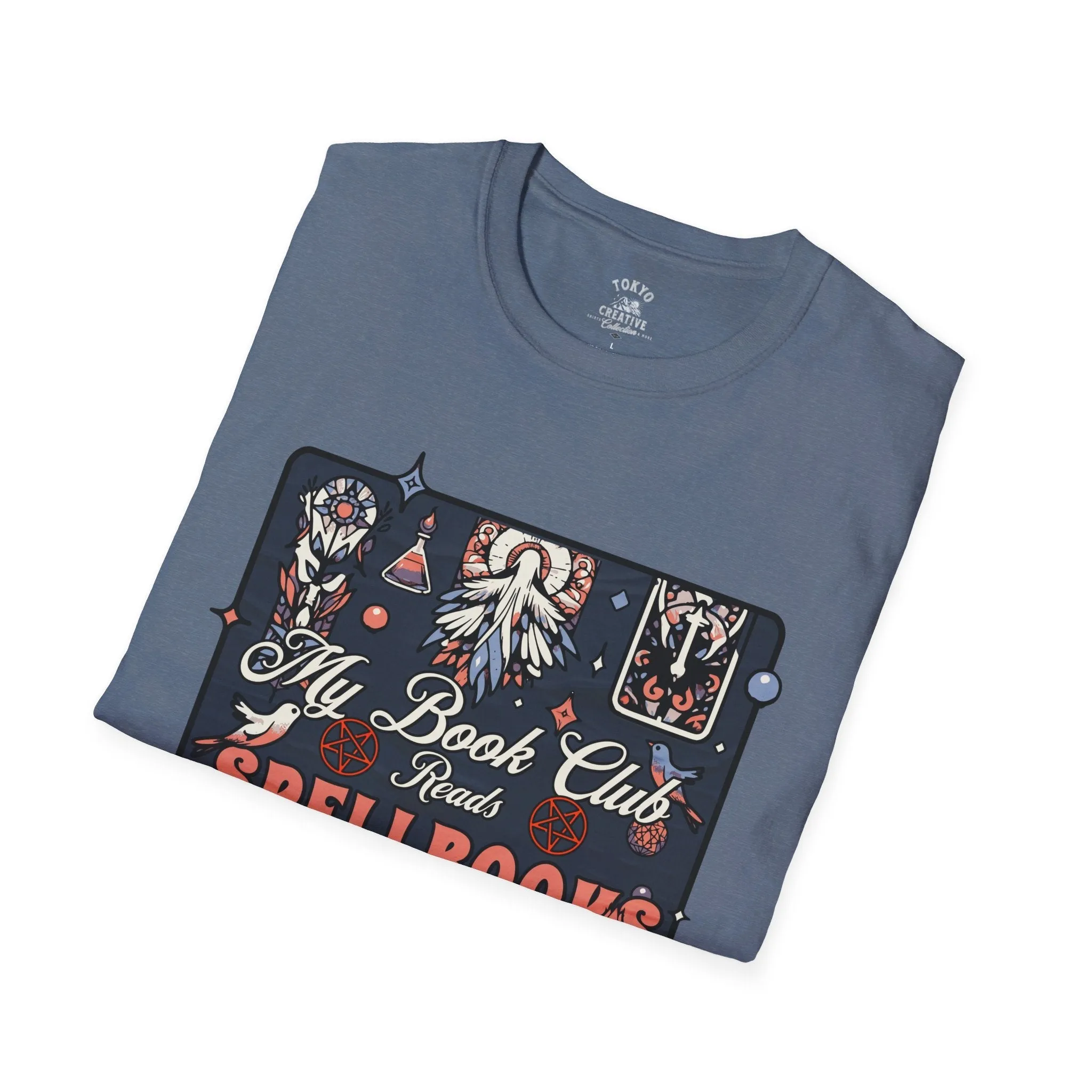 Enchanted Readers Club - Ornate 'My Book Club Reads Spell Books' Fantasy Tee