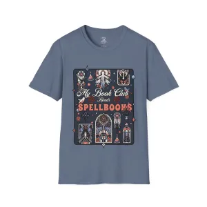 Enchanted Readers Club - Ornate 'My Book Club Reads Spell Books' Fantasy Tee