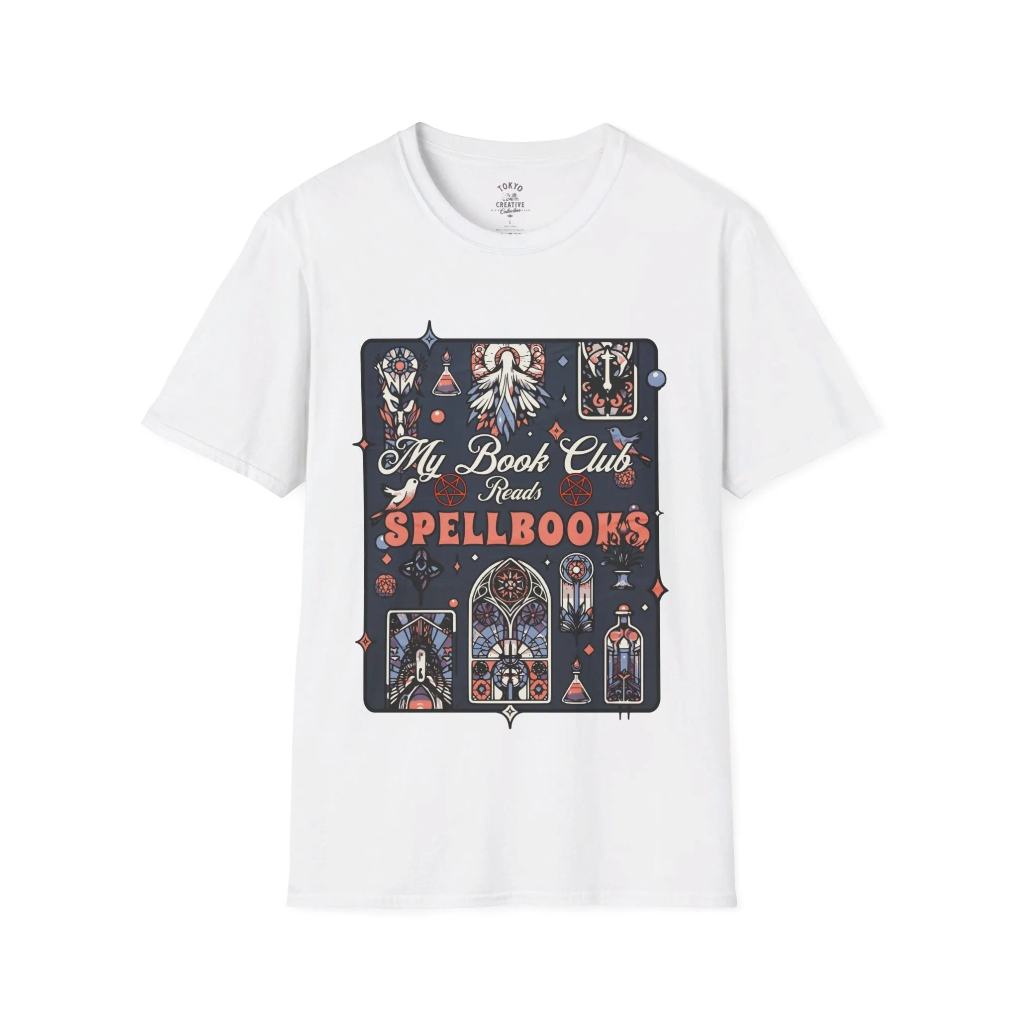 Enchanted Readers Club - Ornate 'My Book Club Reads Spell Books' Fantasy Tee