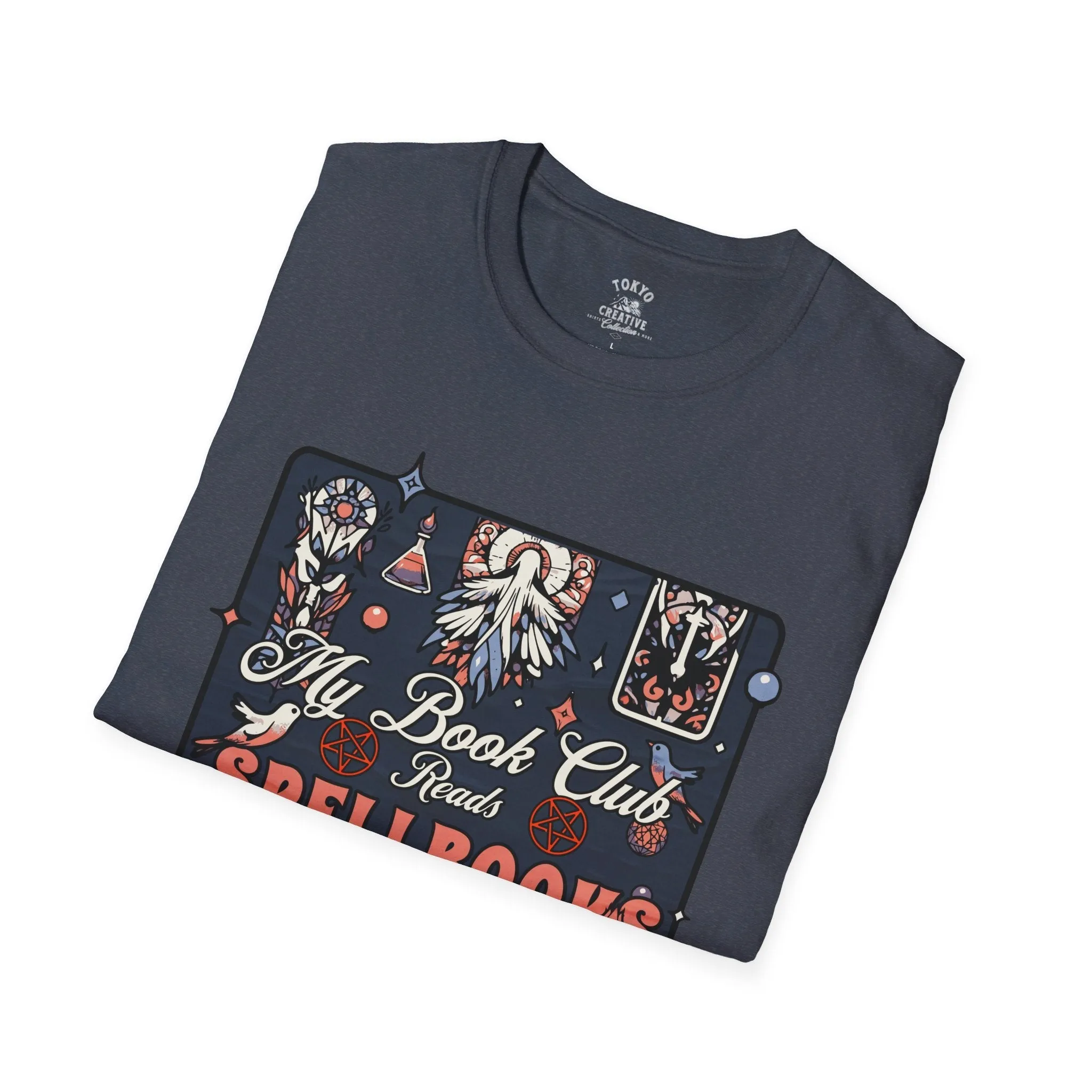 Enchanted Readers Club - Ornate 'My Book Club Reads Spell Books' Fantasy Tee