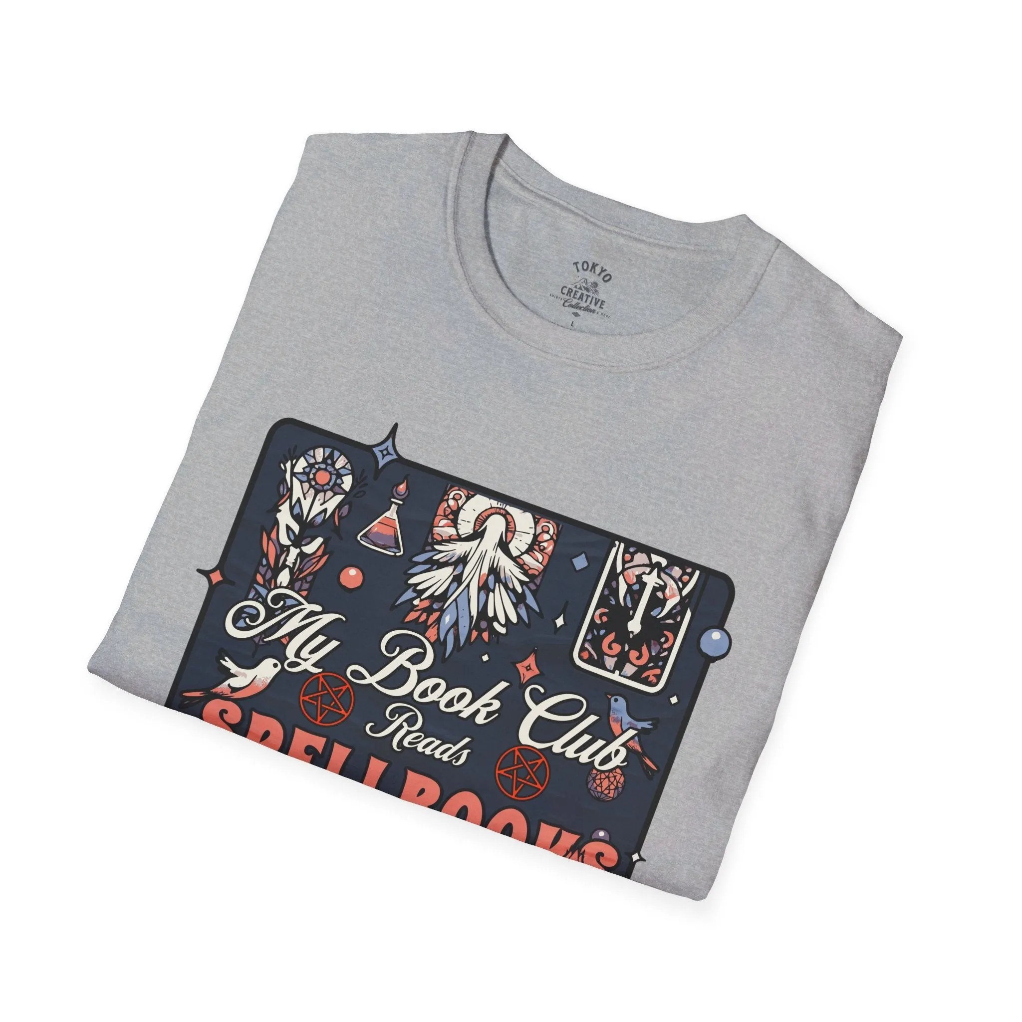 Enchanted Readers Club - Ornate 'My Book Club Reads Spell Books' Fantasy Tee