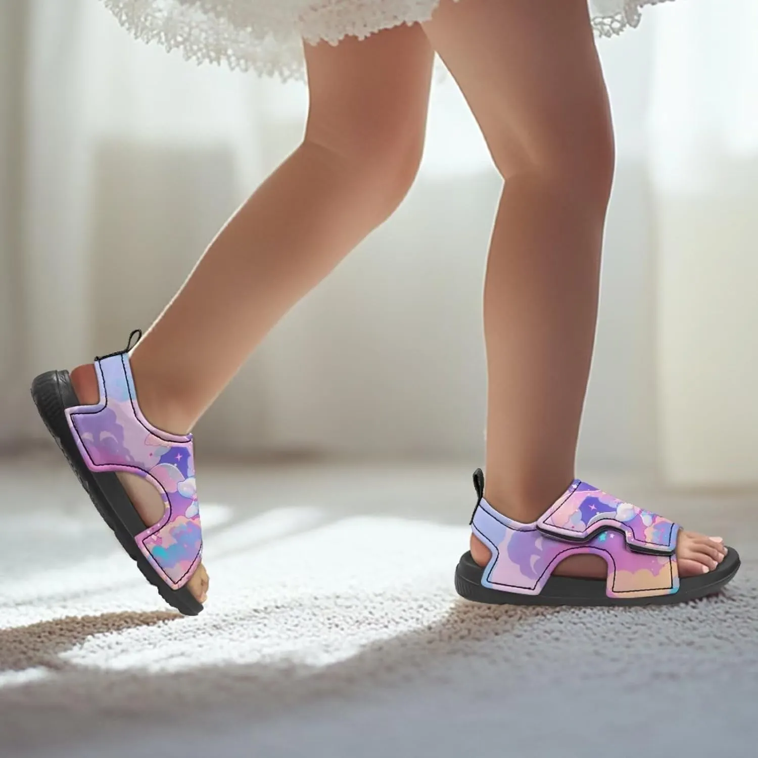 Forchrinse Girls Sport Sandals Comfort Open Toe Hiking Sandals Outdoor Beach Water Shoes for Toddler/Little Kid/Big Kid