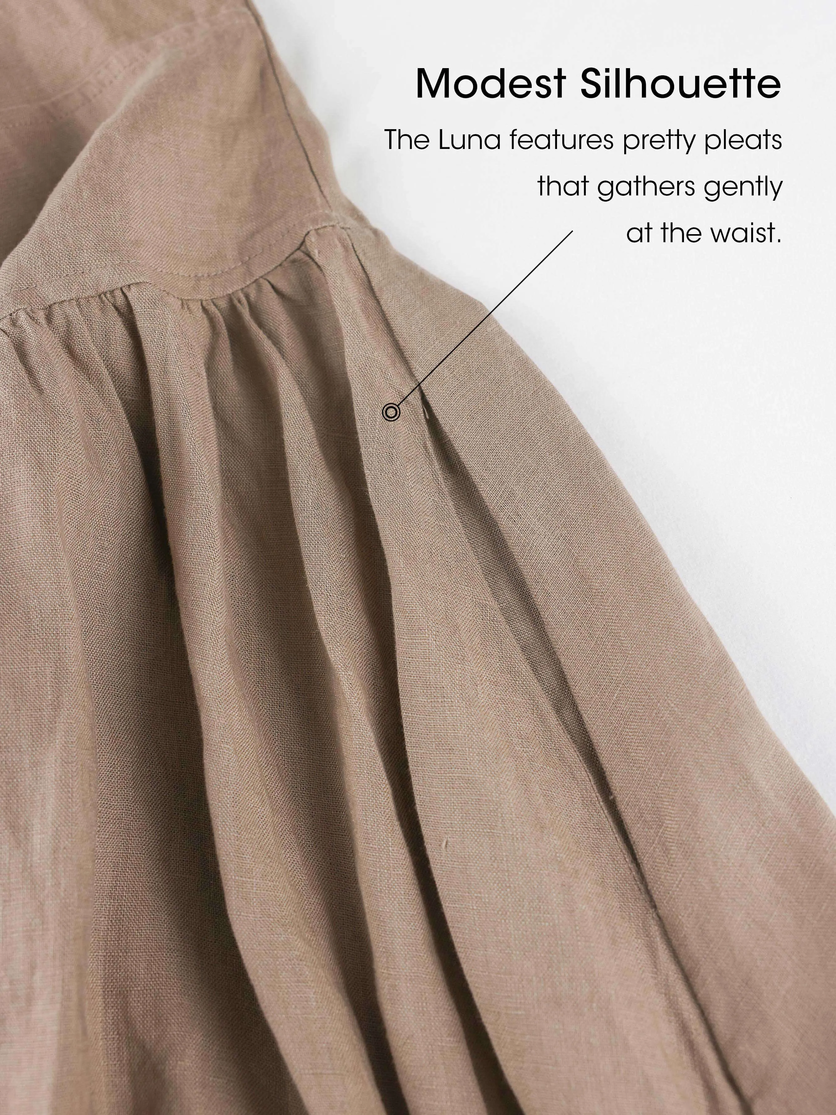 Luna 100% Linen V-Neck Summer Swing Dress