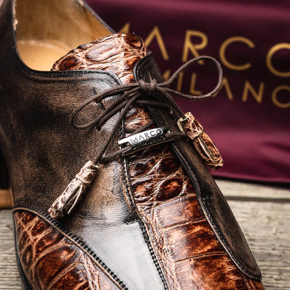 Marco Di Milano Anzio Exotic Alligator /  Calfskin Leather Oxfords (MDM1037)