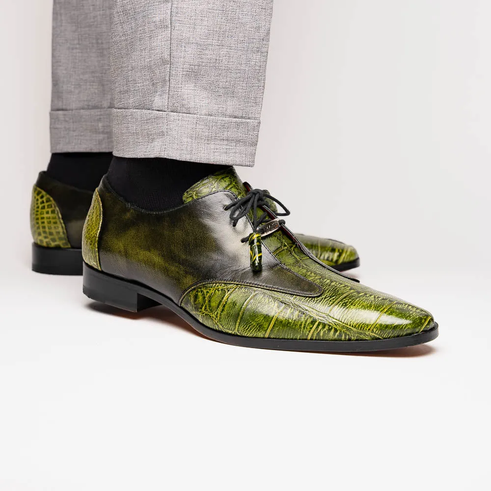 Marco Di Milano Anzio Exotic Alligator /  Calfskin Leather Oxfords (MDM1037)