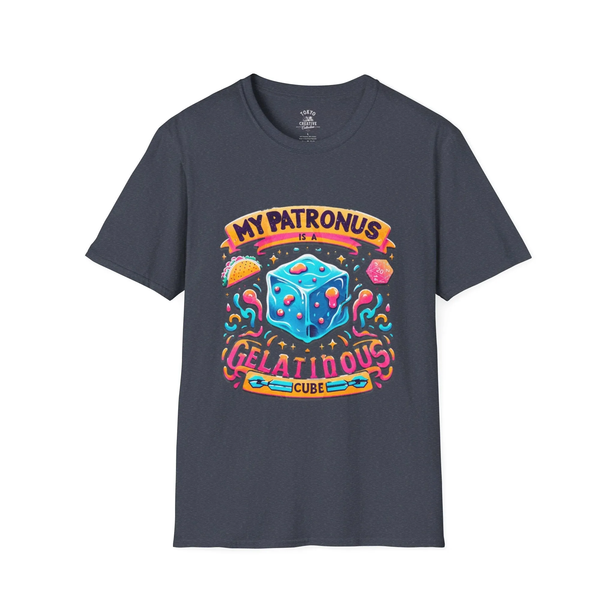 My Patronus is a Gelatinous Cube Shirt - Funny RPG Tee for Fantasy Gamers and Wizards