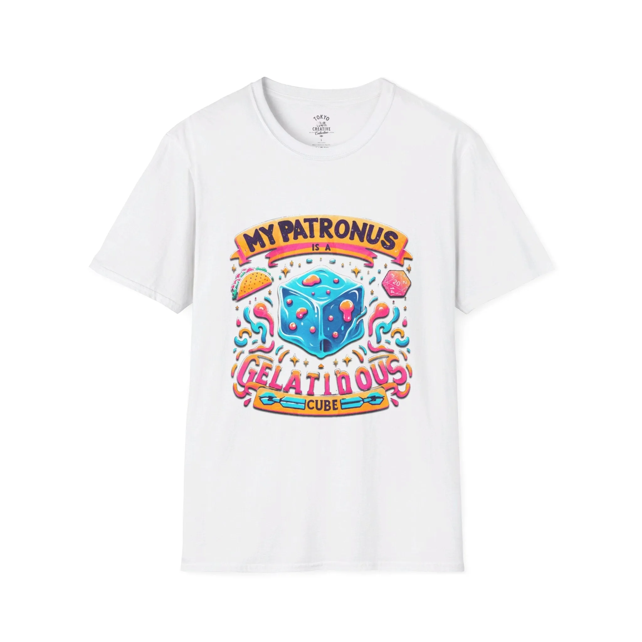 My Patronus is a Gelatinous Cube Shirt - Funny RPG Tee for Fantasy Gamers and Wizards