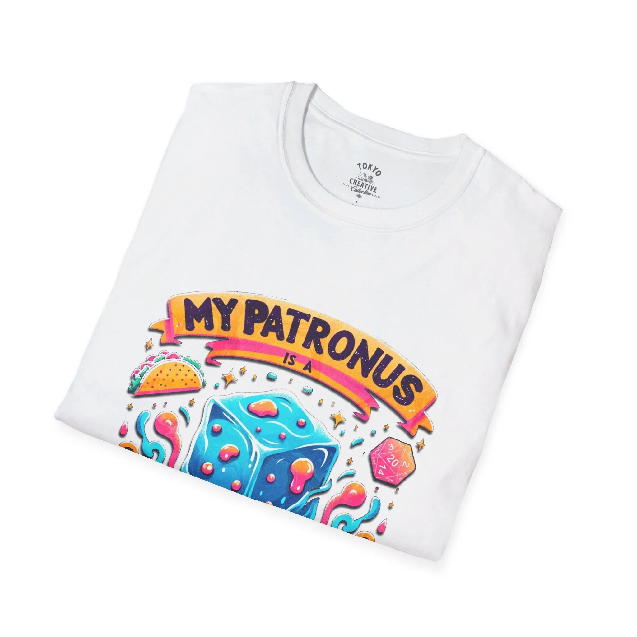 My Patronus is a Gelatinous Cube Shirt - Funny RPG Tee for Fantasy Gamers and Wizards