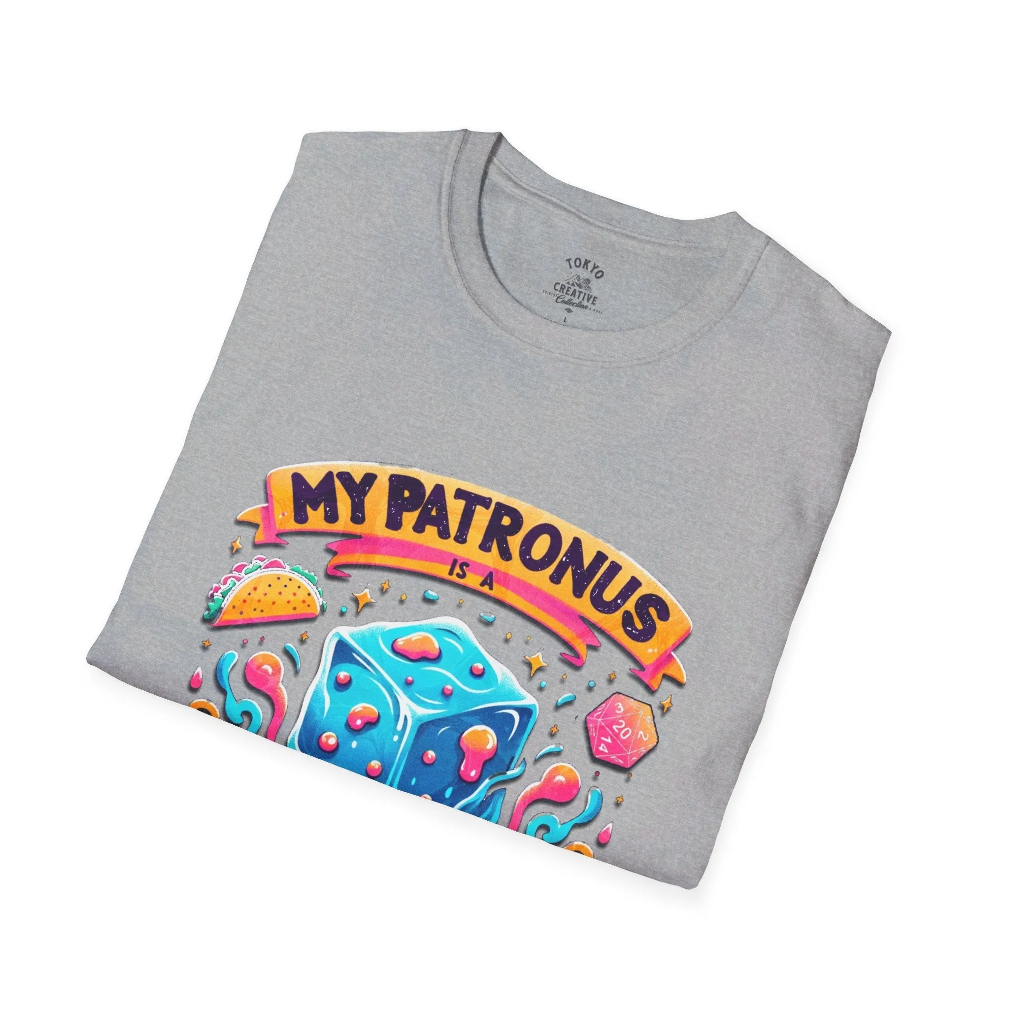 My Patronus is a Gelatinous Cube Shirt - Funny RPG Tee for Fantasy Gamers and Wizards