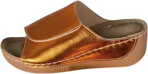 Slippers for Women Comfortable Summer Platform Wedge Slipper Casual Slip On Orthopedic Shoes with Arch Support Breathable Open Toe Sandals Dressy Walking Shoe for Beach
