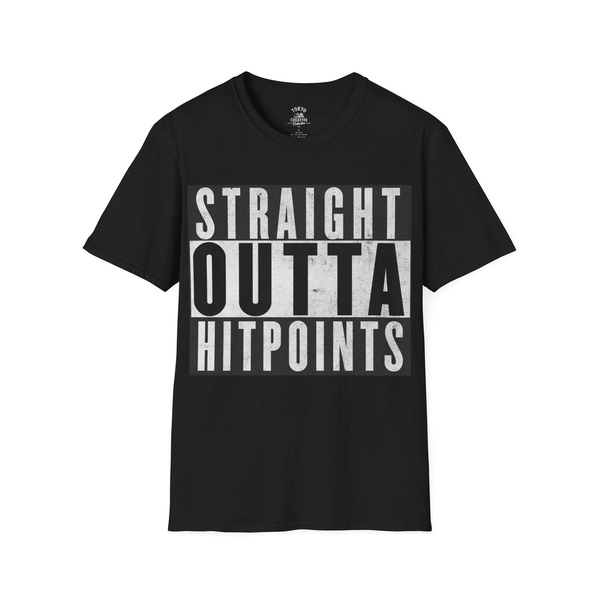 Straight Outta Hit Points Shirt - Survival Tee for Hardcore Gamers and Fantasy Heroes
