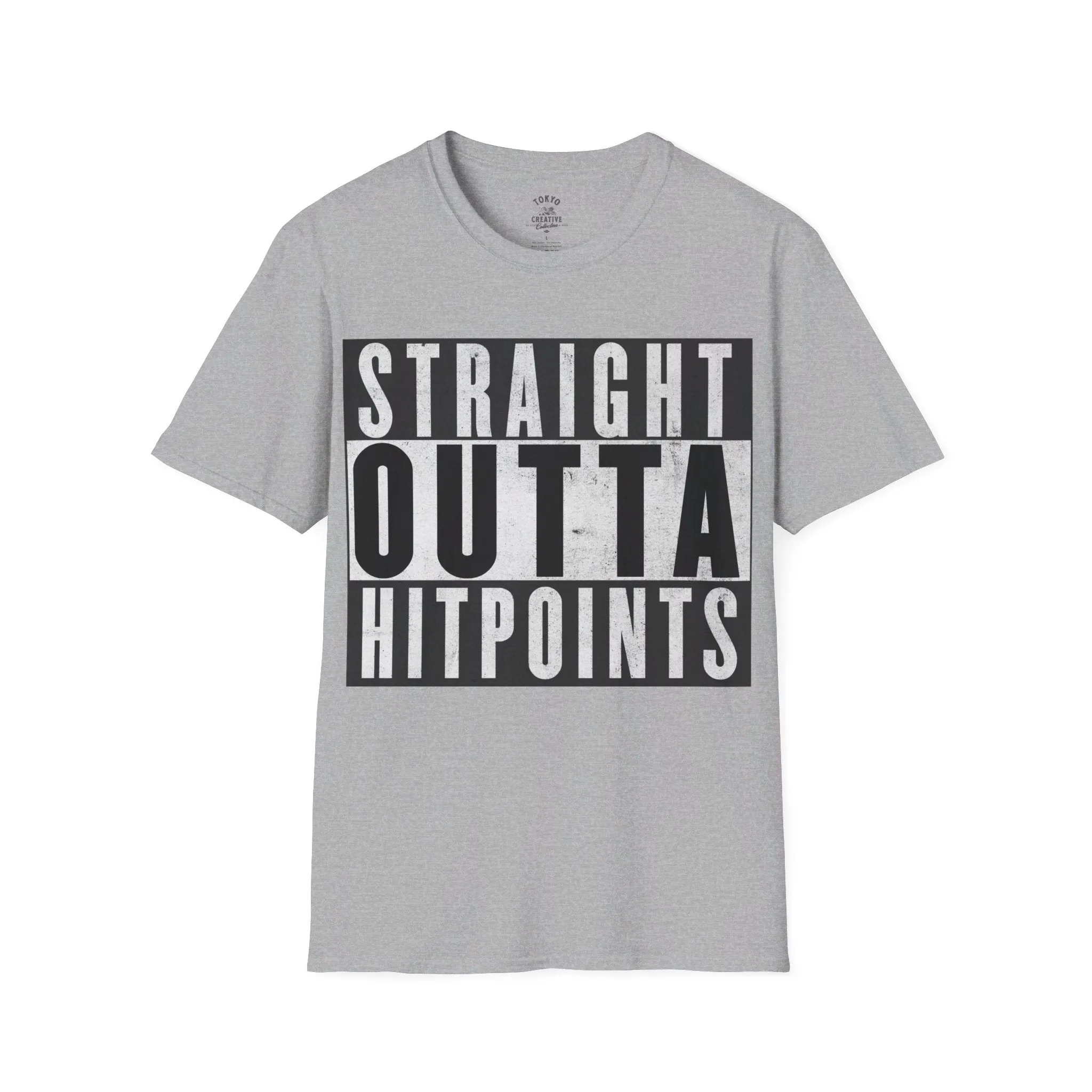 Straight Outta Hit Points Shirt - Survival Tee for Hardcore Gamers and Fantasy Heroes