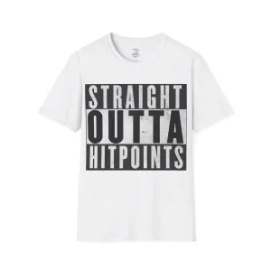 Straight Outta Hit Points Shirt - Survival Tee for Hardcore Gamers and Fantasy Heroes