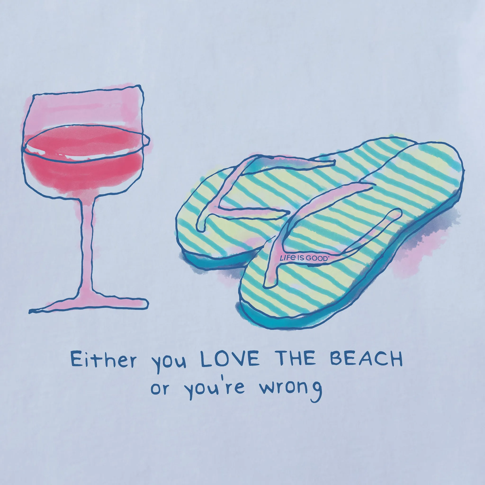 Women's Love the Beach Short Sleeve Crusher Tee