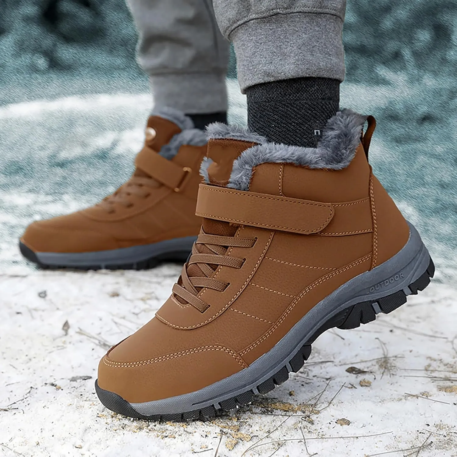 Work Boots for Men Waterproof Hiking Sneakers Shoes with Hook Loop Womens Working Shoes Insulated Waterproof Outdoor Shoes Lightweight Hike Grounded Footwear